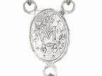 Finejewelers 26 inches Silver Rhodium Rosary Bead Necklace