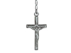 Finejewelers 26 inches Silver Black Rhodium Rosary Beaded Necklace