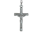 Finejewelers 26 inches Silver Black Rhodium Rosary Bead Necklace