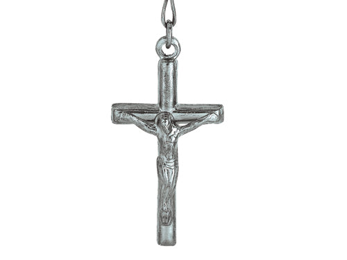 Finejewelers 26 inches Silver Black Rhodium Rosary Bead Necklace