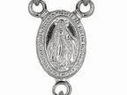 Finejewelers 925 Sterling Silver 26 inches Silver Tri-Color Rosary Beaded Necklace