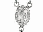 Finejewelers 26 inches Silver Tri-Color Rosary Beaded Necklace