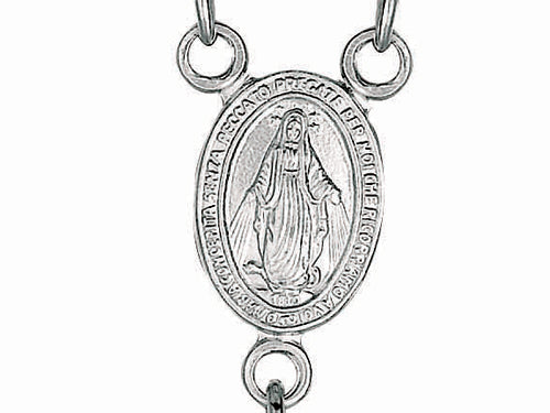 Finejewelers 26 inches Silver Tri-Color Rosary Beaded Necklace