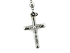 Finejewelers 26 inches Silver Rhodium Rosary Bead Necklace
