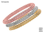 Finejewelers Sterling Silver 7.25 Inch Rose Finish Stretchy Bracelet