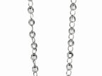 Finejewelers 26 inches Silver Rhodium 5MM Rosary Bead Necklace