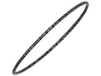 Finejewelers Sterling Silver 1.5mm Black Rhodium Plating Texturized Bright Cut Slip on Bangle