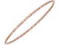 Finejewelers Sterling Silver 1.5mm Pink Plated Texturized Bright Cut Slip on Bangle