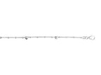 Finejewelers Sterling Silver 10 Inches 5 Hearts Ankle Bracelet