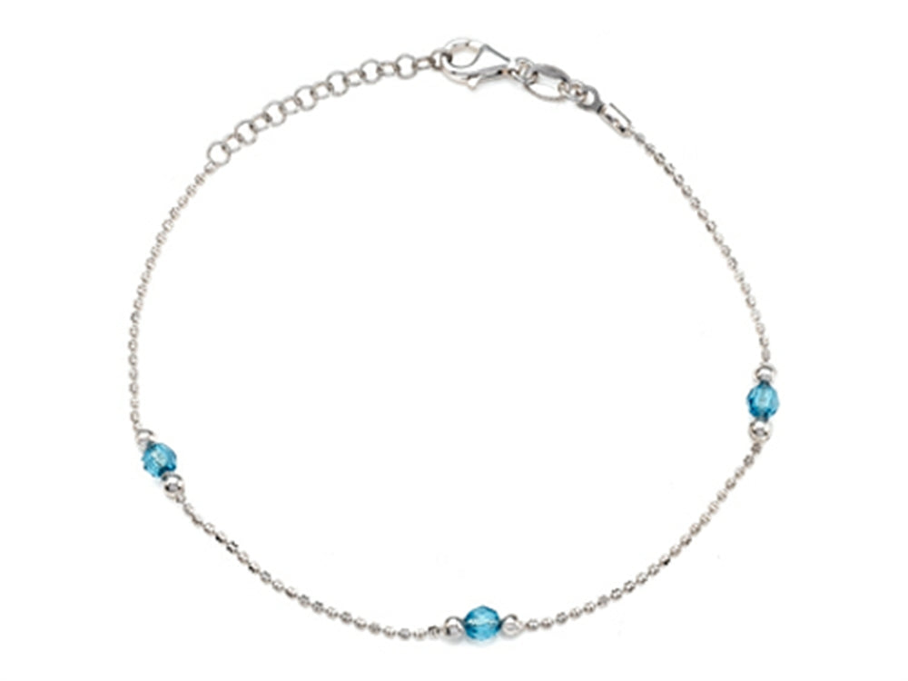 Finejewelers 10 Inches Ankle Bracelet with Simulated Stones