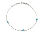 Finejewelers 10 Inches Ankle Bracelet with Simulated Stones