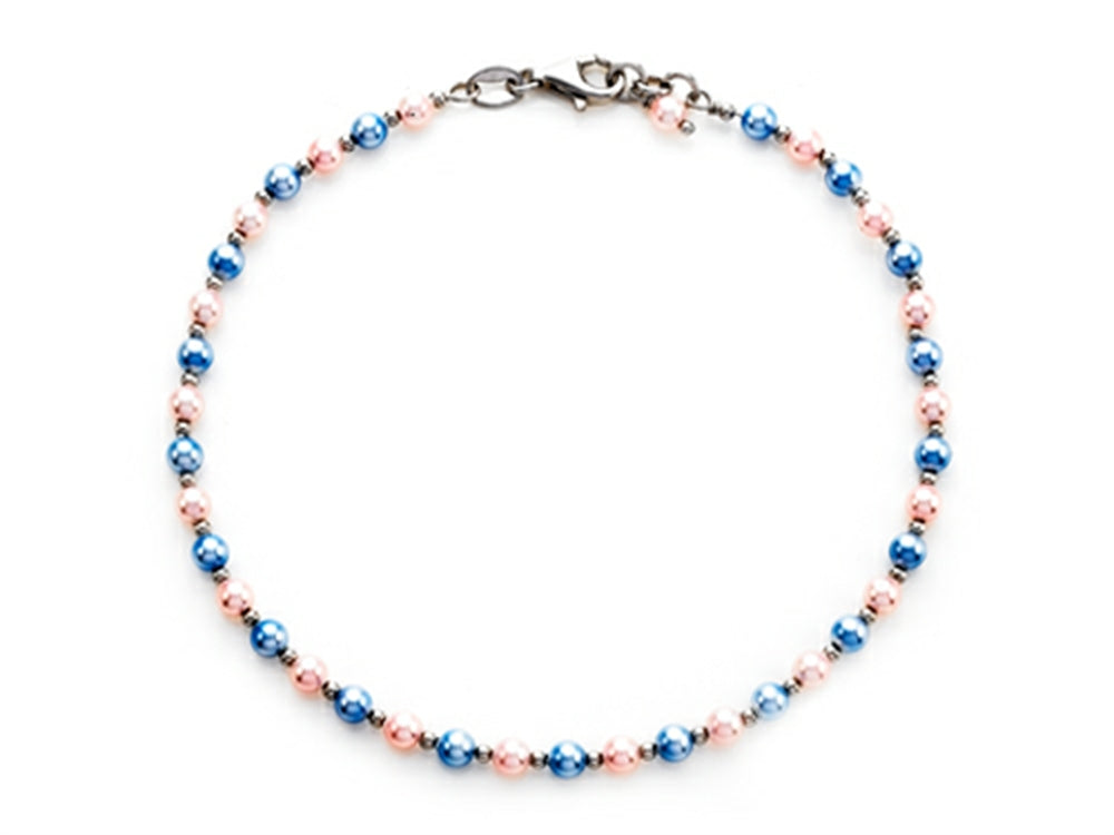 Finejewelers 10 Inches Ankle Bracelet with Simulated Pearls