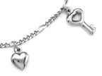 Finejewelers 10 Inches 4 Keys and 4 Hearts Ankle Bracelet