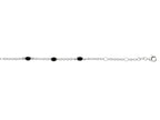 Finejewelers 10 Inches Adjustable Ankle Bracelet with Oval Crystals