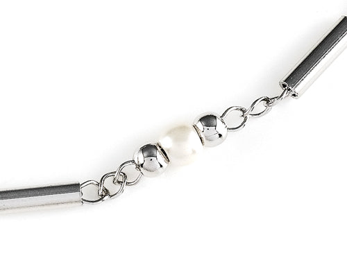 Finejewelers 10 Inches Ankle Bracelet with Simulated Pearls