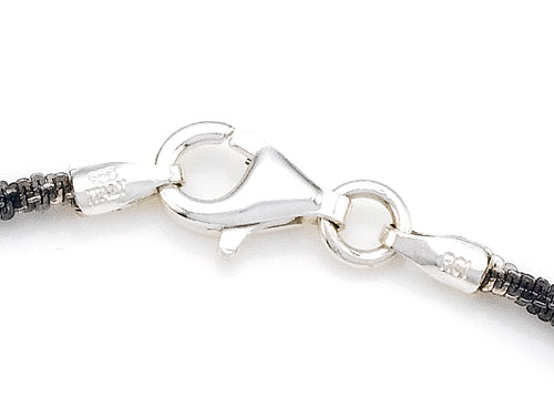 Finejewelers Sterling Silver with Black Rhodium 10 Inches Ankle Bracelet