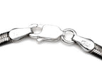 Finejewelers 10 Inches Flat Snake Ankle Bracelet with Black Rhodium