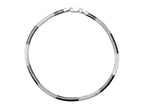Finejewelers 10 Inches Flat Snake Ankle Bracelet with Black Rhodium