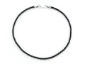 Finejewelers Sterling Silver with Black Rhodium 10 Inches Compress Cable Twist Ankle Bracelet