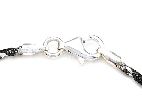 Finejewelers Sterling Silver with Black Rhodium 10 Inches Snake Chain Ankle Bracelet
