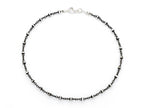 Finejewelers 10 Inches Bead Ankle Bracelet with Black Rhodium