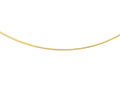 Finejewelers 14k Yellow Gold 18 Inch 5 Grams Bright Cut 1 mm Round Omega Necklace Lobster Clasp