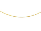 Finejewelers 14k Yellow Gold 18 Inch 5 Grams Bright Cut 1 mm Round Omega Necklace Lobster Clasp