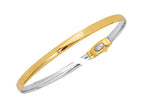 Finejewelers 14k Yellow and White Gold 16 Inch 10.70 Grams Reversible 3mm Omega Necklace Box Catch