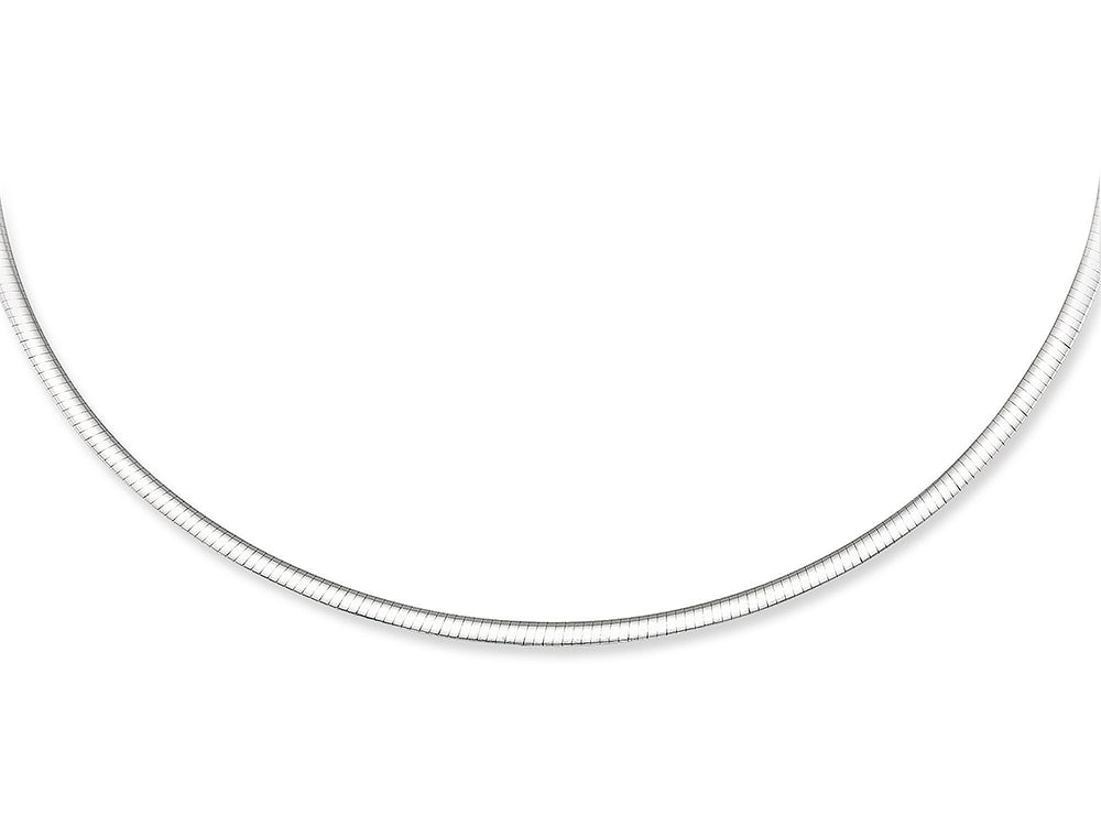Finejewelers 14k Yellow and White Gold 11.70 Grams 18 Inch Reversible 3mm Omega Necklace Box Catch