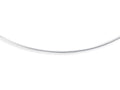 Finejewelers 14k White Gold 18 Inch Bright Cut 1 mm Round Omega Necklace Lobster Clasp
