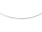 Finejewelers 14k White Gold 18 Inch Bright Cut 1 mm Round Omega Necklace Lobster Clasp