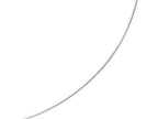 Finejewelers 14k White Gold 18 Inch Bright Cut Round Omega Necklace Screw off Lock and Pear Shape Clasp