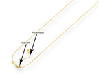 Finejewelers 14K Yellow Gold 22 Inch bright-cut Adjustable Cable Chain Lobster Clasp Small Heart Charm
