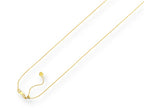 Finejewelers 14K Yellow Gold 22 Inch bright-cut Adjustable Cable Chain Lobster Clasp Small Heart Charm