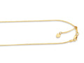 Finejewelers 14K Yellow Gold 22 Inch bright-cut Adjustable Octagon Chain Necklace Lobster Clasp and Small Heart Cha