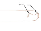 Finejewelers 14K Rose Gold 22 Inch Adjustable Cable Chain Necklace Lobster Clasp Small Heart Charm