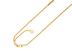 Finejewelers 14K Yellow Gold 22 Inch bright Adjustable Popcorn Chain Necklace Lobster Clasp Heart Charm