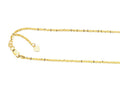 Finejewelers 14K Yellow Gold 22 Inch bright-cut Adjustable Sparkle Chain Necklace Lobster Clasp Heart Cha