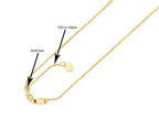 Finejewelers 14K Yellow Gold 22 Inch bright-cut Adjustable Singapore Chain Necklace Lobster Clasp
