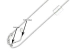 Finejewelers 14k White Gold 22 Inch bright Adjustable Box Chain Necklace Lobster Clasp Small Heart Charm