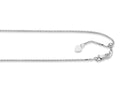 Finejewelers 14k White Gold 22 Inch bright-cut Adjustable Box Chain Necklace Lobster Clasp Heart Charm
