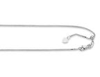 Finejewelers 14k White Gold 22 Inch bright-cut Adjustable Box Chain Necklace Lobster Clasp Heart Charm