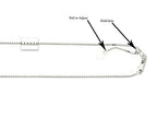 Finejewelers 14k White Gold 22 Inch bright Adjustable Box Chain Necklace Lobster Clasp Small Heart Charm
