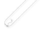 Finejewelers 14k White Gold 22 Inch bright Adjustable Cable Chain Necklace Lobster Clasp Heart Charm