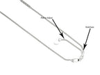 Finejewelers 14k White Gold 22 Inch Adjustable Popcorn Chain Necklace Lobster Clasp Small Heart Charm