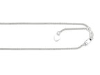 Finejewelers 14k White Gold 22 Inch Adjustable Popcorn Chain Necklace Lobster Clasp Small Heart Charm