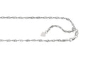 Finejewelers 14k White Gold 22 Inch bright Adjustable Singapore Chain Necklace Lobster Clasp Small Heart