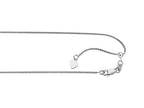 Finejewelers 14k White Gold 2.6 Grams 22 Inch Adjustable Wheat Chain Necklace Lobster Clasp Heart Charm
