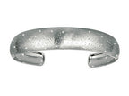 Finejewelers Rhodium Plated 1.5 Inch Textured Stardust Bright Cut Cuff Bangle