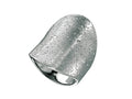 Finejewelers Sterling Silver Rhodium Plated Textured Stardust Bright Cut 28mm Wide Concave Ring